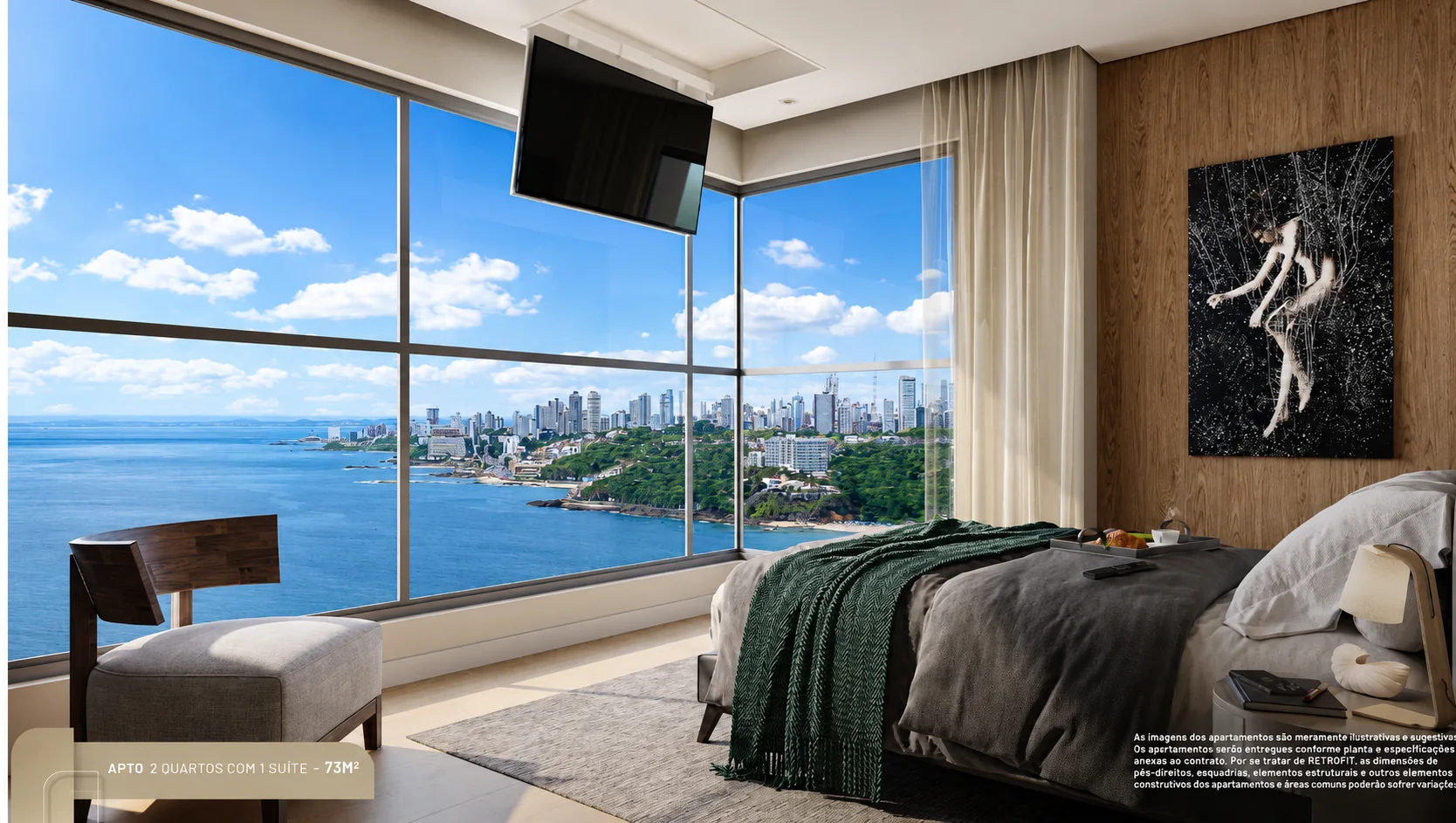 Apartamento do Salvador 220 com vista para o mar